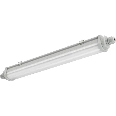 RIDI LED-Feuchtraumleuchte PFSB2 0600FLLG840O0250 | 17W | 2280lm | 4000K neutralweiß | IP65 | Deckenanbau | grau