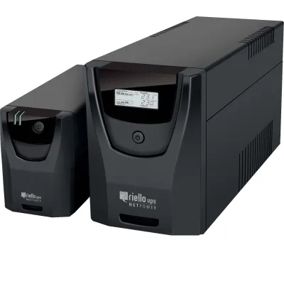 Riello USV-Anlage NPW 800 | Line-Interactive | 800 VA 480 W | 4x IEC C13 | USB | Standgerät | Kompakt | Schwarz