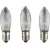 Bild: HELLUM Riffelkerze Ersatzbirne 912135 | Lichterkette 20-flammig | 12V 3W | E10 Sockel | klar | Indoor Outdoor | 3 Stück