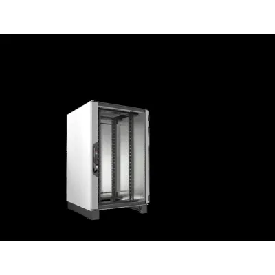 RITTAL Netzwerkschrank VX IT 5303.154 | 24HE | 800x1200x800mm | vormontiert | Sichttür vorne | grau RAL7035 | Stahl