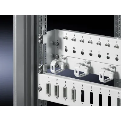 Rittal Adapter DK 7246.400 | 19 Zoll Adaptersatz | 3HE | Tiefenversatz 100mm | Stahl verzinkt | 2 Stück