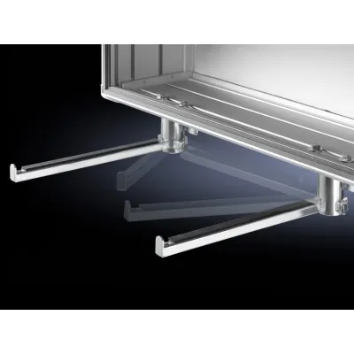 Rittal Ablagesteg schwenkbar CP 6514.200 | Tastaturablage Metall | für Standard-Tastaturen | VE2 | silber