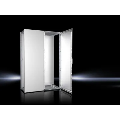 RITTAL VX Anreih-Schranksystem 8453.000 | Schaltschrank Edelstahl IP55 | 1200x1800x500 mm | 2-türig | mit Montageplatte