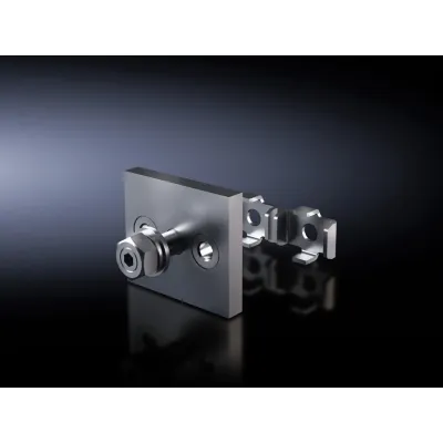 Rittal Anschlussplatte SV 9676.700 | Bolzen M12 | Flat-PLS | 3-polig | rostfreier Stahl | 60 mm Schienenabstand