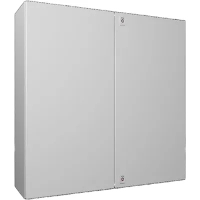 RITTAL Kompakt-Schaltschrank AX 1110.000 | IP55 | 2-türig | 1000x1000x300mm | Stahlblech | Montageplatte | grau RAL 7035