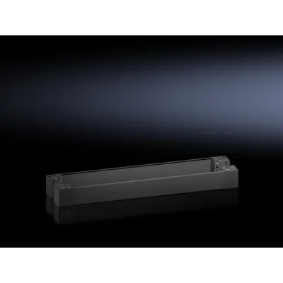 RITTAL AX Sockel-Eckstück 2820.101 | H: 100 mm | B: 1000 mm | Stahl | mit Blende vorn/hinten | für AX-Gehäuse