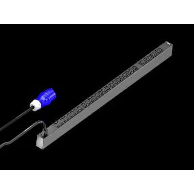 Rittal Steckdosenleiste PDU DK 7979.115 | 24x C13 & 4x C19 | 16A 230V | 3m Kabel | Metall | IP20 | schwarz