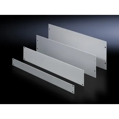 Rittal Blindplatte EL 1933.200 | 19 Zoll 3HE | Aluminium natur eloxiert | 482,6 mm Breite | Frontblende