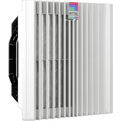 Rittal Filterlüfter SK 3241.724 | Blue e+ | 272 m³/h | 24V DC | IP54 | Schnappbefestigung | 255x255x129 mm | grau