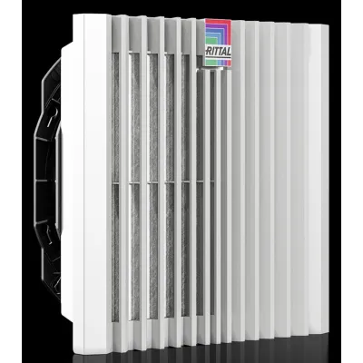 RITTAL Filterlüfter SK 3241.810 | Blue e+ EMV | 225/245 m³/h | IP54 | 230V AC | 255x255x129 mm | RAL 7035 Grau
