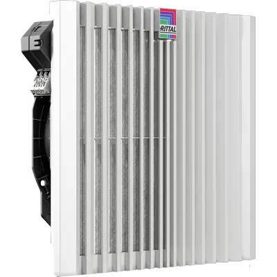 RITTAL Filterlüfter SK 3244.800 | Blue e+ EMV | 700/770 m³/h | 230V AC | IP54 | Wandeinbau | 323x323 mm | RAL 7035 Grau