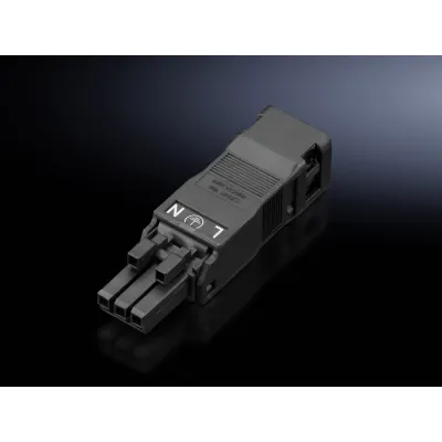 Rittal Buchse SZ 2500.600 | 3-polig | 100-240V | Einspeisung & Durchgangsverdrahtung | Eigenkonfektionierung | 4,5-10mm