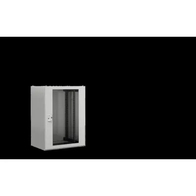 RITTAL Netzwerkschrank TX CableNet 24HE 19 Zoll | 800x1200x800mm | Glas Sichttür | zerlegbar | IP20 | grau RAL 7035