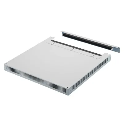 Rittal Dachblech DK 7826.889 | belüftet für 800x800 mm Gehäuse | 2-teilig | Stahl pulverbeschichtet | grau RAL7035