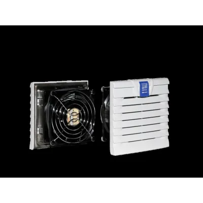 Rittal Filterlüfter EMV SK 3237.600 | Schaltschranklüftung IP54 | 20 m³/h | 230V AC | 50/60Hz | 116,5x116,5 mm | grau