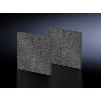 Rittal Filtermatte SK 3240.066 | Ersatzfiltermatte für EMV-Filterlüfter | G3 | 226x226x17 mm | Kunststoff | grau