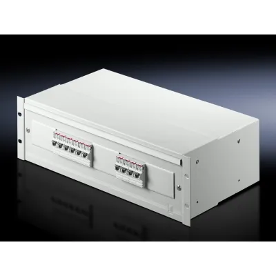 Rittal Energy-Box 3HE DK 7480.300 | 19 Zoll Rackgehäuse ausziehbar | max. 22 TE | Metall | RAL 7035