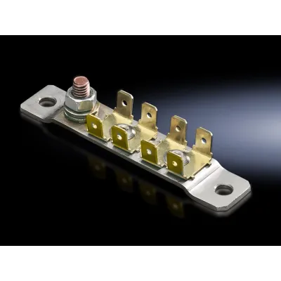 Rittal Erdungsplatte SZ 2570.500 | für Comfort-Panel, Optipanel, TS, SE, PC | 8 Anschlüsse | inkl. Befestigungsmaterial