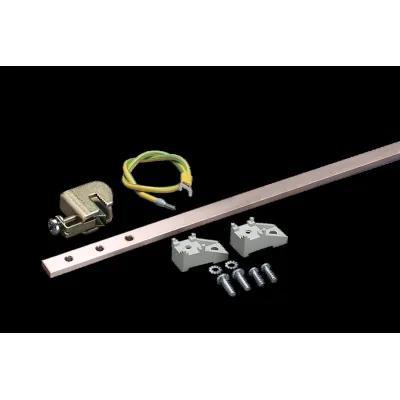 Rittal Erdungsschiene DK 7542.000 | vertikal | 745 mm | 20 Anschlüsse | 200A | für Schaltschrank H:1000 mm | Kupfer