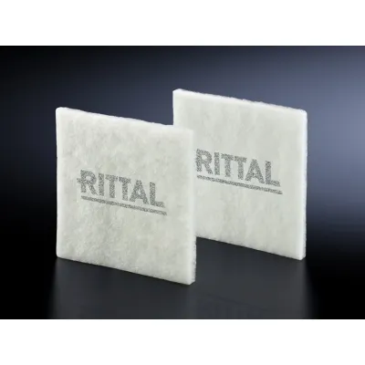 Rittal Filtermatte SK 3322.700 | Ersatzfiltermatten für Filterlüfter SK 3238 | 5 Stück | 120x120x12 mm | G2 | weiß