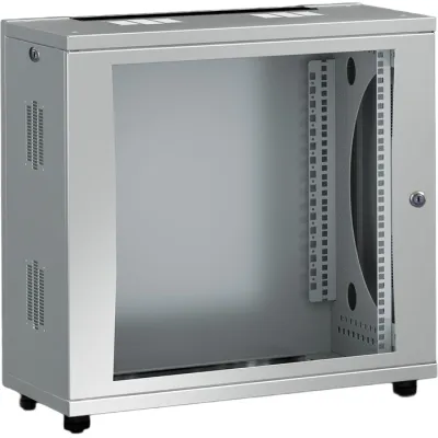 Rittal Netzwerkgehäuse FlatBox DK 7507.020 | 12HE 19" | Wand-/Standgehäuse | 600x625x400mm | RAL7035