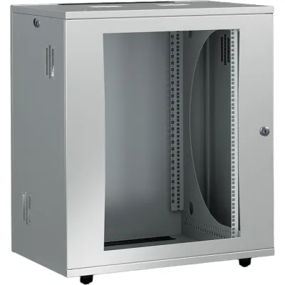Rittal Netzwerk-Wandgehäuse DK 7507.210 | 18HE | 19" Rack | 700x892x700mm | FlatBox | Stahl | grau RAL 7035