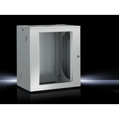 Rittal Netzwerk-Wandgehäuse DK 7507.210 | 18HE | 19" Rack | 700x892x700mm | FlatBox | Stahl | grau RAL 7035