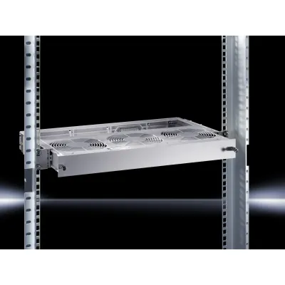 RITTAL Führungsrahmen SK 3357.100 | für Vario-Einschublüfter | 24V/115-230V | Kunststoff | mit Filtermatte | grau