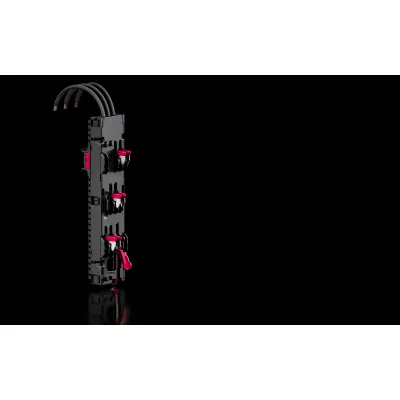 Rittal Geräteadapter RX 9360.720 | Sammelschienenadapter 25A 3-polig | B:45mm | Schienenabstand 60mm