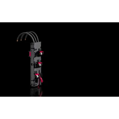 Rittal Geräteadapter RX 9360.760 | 65A Sammelschienenadapter 3-polig | AWG 6 | Breite 54mm | Schienenabstand 60mm
