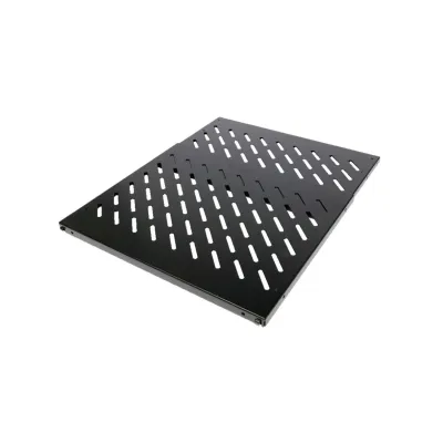 Rittal Geräteboden DK 5501.655 | 19 Zoll Rackboden 0,5HE | tiefenvariabel 400-600mm | 50kg Traglast | Metall schwarz