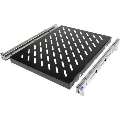 Rittal Geräteboden 19" 1HE DK 5501.675 | ausziehbar | 500mm tief | 50kg Traglast | Metall | schwarz