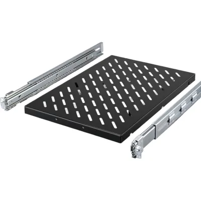 Rittal Geräteboden 19" 1HE DK 5501.685 | ausziehbar | 700mm Tiefe | 50kg Traglast | Metall | schwarz