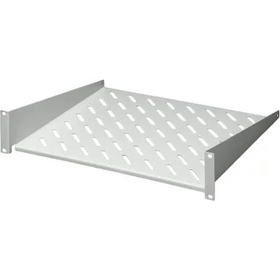 Rittal Geräteboden DK 7119.400 | 19" Fachboden 2HE | 482,6 x 400 mm | Metall | 25 kg Belastung | RAL 7035 Grau