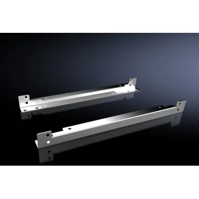 Rittal Gleitschiene VX 8617.400 | Montageschiene Schaltschrank | 600 mm | Metall zinkfarben RAL 9006 | 2 Stück