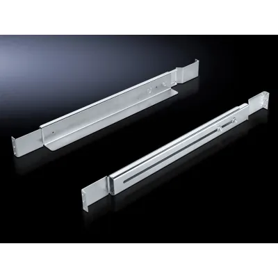 Rittal Gleitschiene DK 7063.750 | 19 Zoll Rackmount | tiefenvariabel 390-600mm | 1HE | 20kg Belastung | Metall | grau