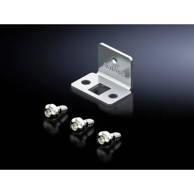 RITTAL Haltewinkel für VX Kombischiene VX 5302.038 | Winkelsatz Metall | Stahl verzinkt | kaskadierte Kabelführung | VE8