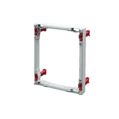 Rittal ISV Erhöhungsrahmen SV 9666.680 | 3-polig | 250x300 mm | Schienenabstand 60 mm | 23 kA | Stahl | Grau