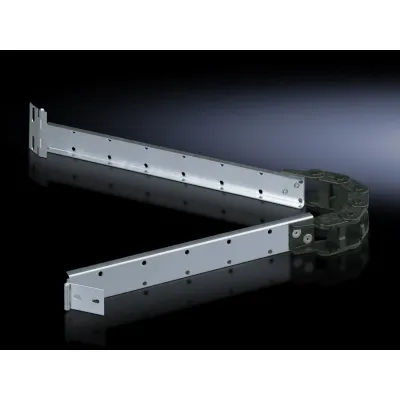 Rittal Kabelträger DK 7163.560 | 19 Zoll | Knickschutz | Schnellverbindung | Metall verzinkt | bis 600 mm Tiefe