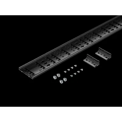 RITTAL Kabeltrasse VX 5302.122 | vertikale Kabelführung für VX IT | Stahl | 145x2200mm | RAL 9005 schwarz