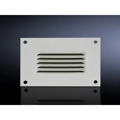 Rittal Kiemenblech SK 2542.235 | Lüfterblech 210x100 mm | IP55 | Stahl lackiert | 4 Kiemen | RAL 7035 Grau