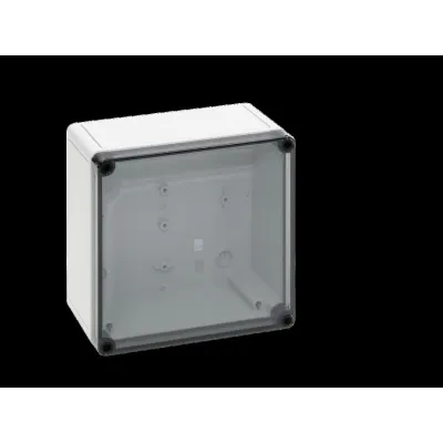 Rittal Klemmengehäuse PK 9517.100 | Abzweigkasten IP66 | 182x180x90 mm | Polycarbonat | transparenter Deckel | grau
