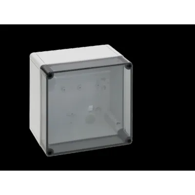 Rittal Klemmengehäuse PK 9518.100 | Abzweigkasten IP66 | 182x180x111 mm | Polycarbonat | Deckel transparent | grau