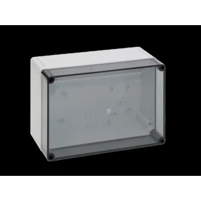 Rittal Klemmengehäuse PK 9521.100 | Abzweigkasten IP66 | 254x180x111 mm | Polycarbonat | Deckel transparent | grau