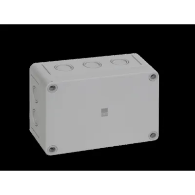 Rittal Klemmengehäuse PK 9508.050 | Abzweigkasten IP66 | Polycarbonat grau RAL7035 | 130x94x57mm | schlagfest IK08