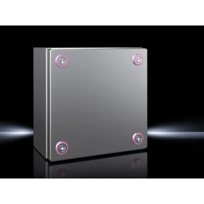 Rittal Klemmenkasten KX 1565.000 | Edelstahl 1.4301 | 200x200x120 mm | IP66 | Wandmontage | gebürstet | silber