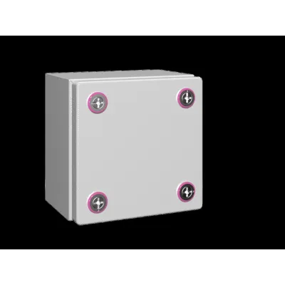 Rittal Klemmenkasten KX 1500.000 | Anschlusskasten IP66 | Stahlblech 150x150x120 mm | Aufputz | Lichtgrau