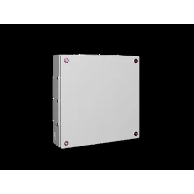 Rittal Klemmenkasten KX 1539.000 | 400x400x120 mm | Aufputz | Stahlblech | IP55 | Flanschplatte | lichtgrau RAL 7035