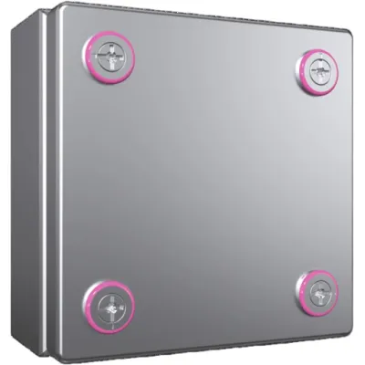RITTAL Klemmenkasten KX 1560.000 | Edelstahl 1.4301 V2A | 150x150x80 mm | IP66 | gebürstet | ohne Montageplatte | silber
