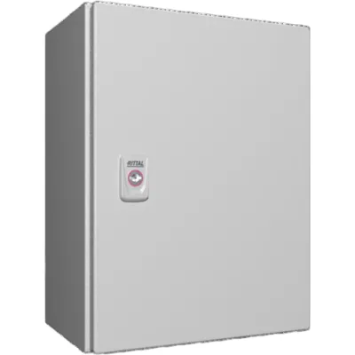 Rittal Kompakt-Schaltschrank AX 1034.000 | IP66 | 1-türig | 300x400x210 mm | Stahlblech | Montageplatte | RAL 7035